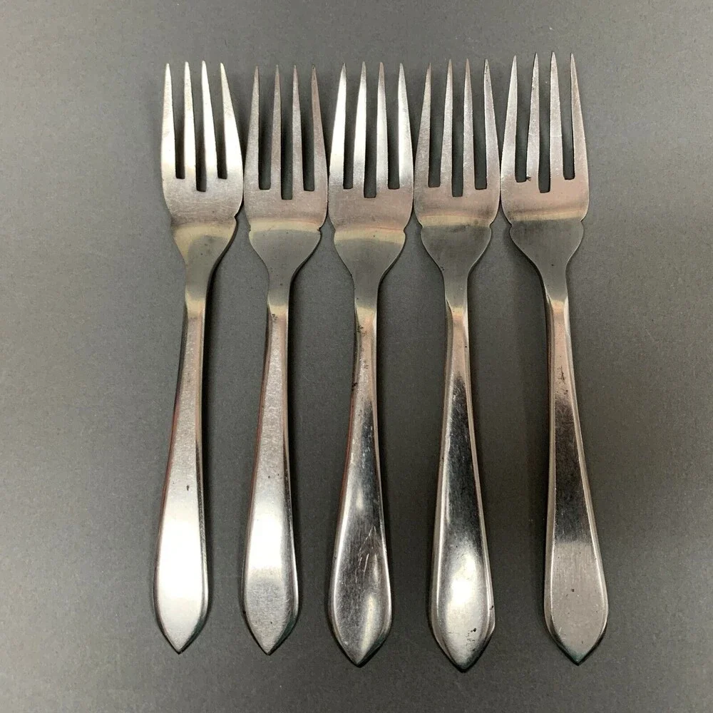 Inox‎ Forks 6 5/8 Flatware Lot of 5